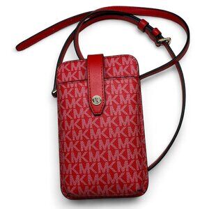NWT Michael Kors Jet Set Travel Crossbody – Red Smartphone Bag